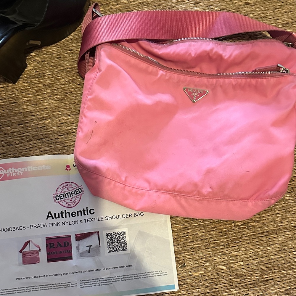 Prada Pink Nylon Shoulder Bag